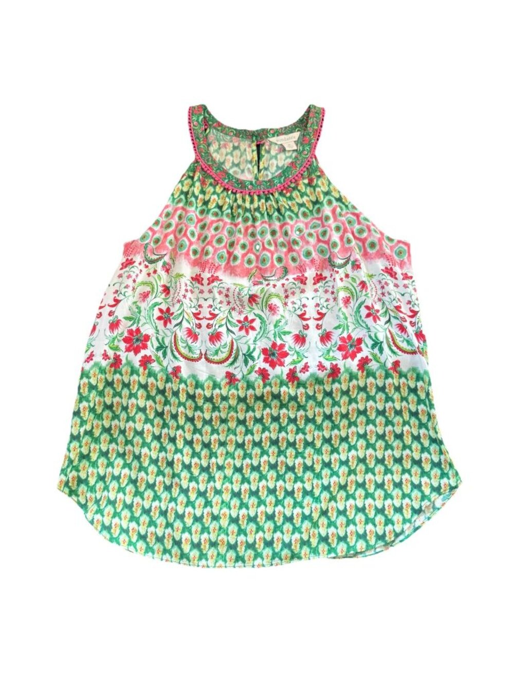 Sundance Apres Beach Boxo Tank Top Size M Sleeveless Cami Halter Neck